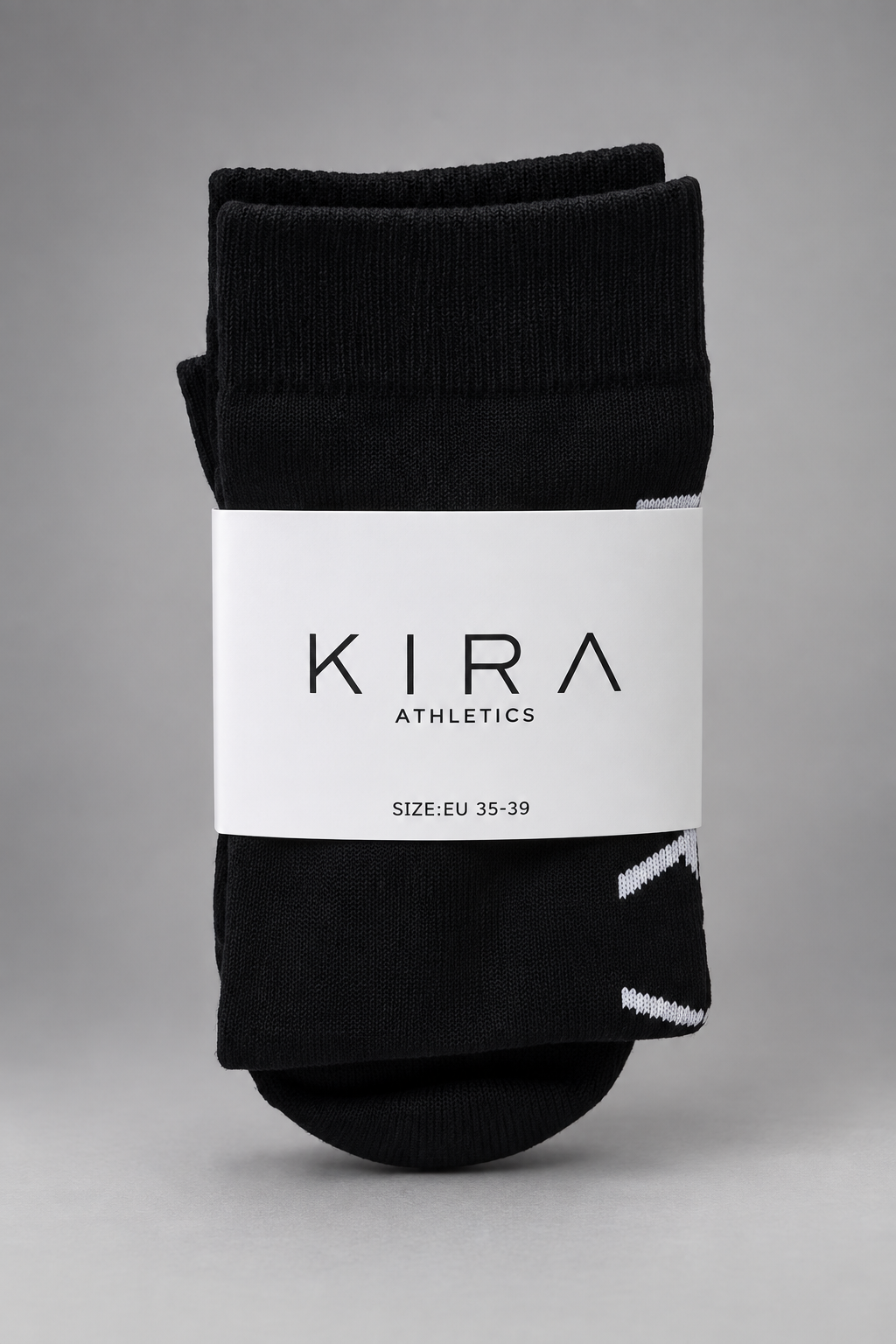 KIRA Lift Socks – Chaussettes de sport noires pour musculation et soulevé de terre
